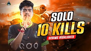 SOLO 10 FINISHES IN SCRIMS  iQOOSouLNinja  😎😎 [upl. by Felton]