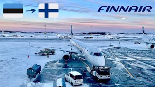 REVIEW  Finnair  Tallinn TLL  Helsinki HEL  Embraer ERJ190  Economy [upl. by Artemed]