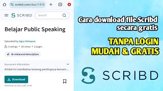 CARA DOWNLOAD FILE SCRIBD SECARA GRATIS TANPA LOGIN [upl. by Aneala]