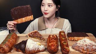 SUB바삭촉촉 빵 먹방🍞🥐 초코크루아상 소세지페스츄리 아우어베이커리 빨미까레까지 디저트 리얼사운드 Croissant amp Pastries Dessert Mukbang Asmr [upl. by Amsirak55]