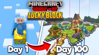 I Spent 100 Days on ONE LUCKY BLOCK in Minecraft [upl. by Onafets]