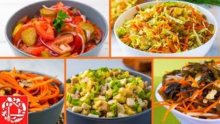 5 легких салатов на Каждый День Вкусные и Простые рецепты [upl. by Ardnassak]