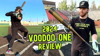 Hitting with the 2024 DEMARINI VOODOO ONE  BBCOR Baseball Bat Review [upl. by Stilla786]