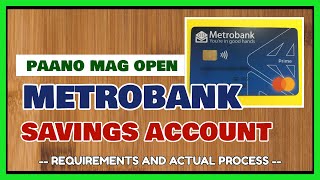 Metrobank Savings ATM Account How to Open and the Requirements [upl. by Lienet]