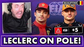 Our reaction to a CHAOTIC Belgian Grand Prix Qualifying [upl. by Neelsaj]