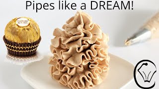 Ferrero Rocher Condensed Milk Buttercream Frosting Pipes like a DREAM Silky Smooth NO Powdered Sugar [upl. by Armelda]