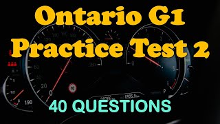 Ontario G1 Practice Test 2 40 QA [upl. by Anitnerolf19]