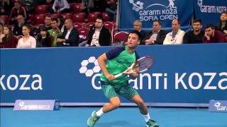 Sofia Open  Highlights from Berankis vs Kuzmanov [upl. by Ellehcim648]