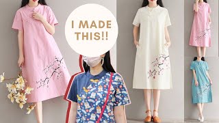 Making my CNY ootd using Taobao CheongsamQipao pattern WITHOUT INSTRUCTIONS  sewjing [upl. by Noemi]