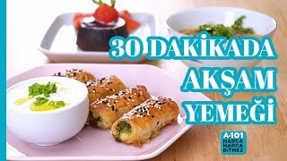 Hızlı Akşam Yemeği Menüsü  Ispanaklı Börek  A101 [upl. by Zaragoza616]