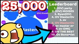 Epic Agario Gameplay  TAKING OVER THE LEADERBOARD RECORD 25000 Agario Score [upl. by Alraep]