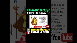 🇵🇪😱 ¿EL TAHUANTINSUYO CULTURA ECONOMÍA Y MÁS historia peru losincas [upl. by Lyrrehs268]