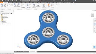 Autodesk inventor Tutorial Design of Fidget Spinner [upl. by Celle]