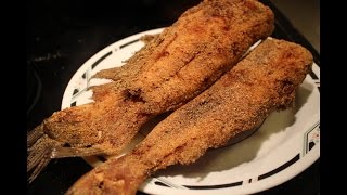 Country Style Fried Whole Fresh Catfish Cast Iron Skillet [upl. by Denni]