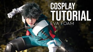 HOW TO MAKE DEKUS MASK  MY HERO ACADEMIA IWOOD COSPLAY EVA FOAM BUILD [upl. by Fina831]