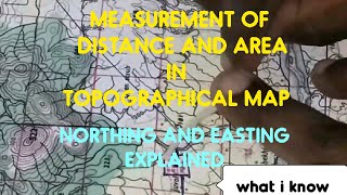 HOW TO FIND OUT DISTANCE AND AREA IN TOPOGRAPHICAL MAP \ NORTHINGS AND EASTINGS EXPLAINED IN TAMIL [upl. by Trocki69]