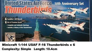 MiniHobby 1144 USAF F16 Thunderbirds Kit Review [upl. by Chlori]