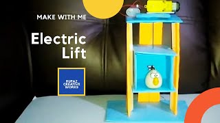 DIY electric lift  make a electric lift model useful for science project electricitylift [upl. by Hoy]