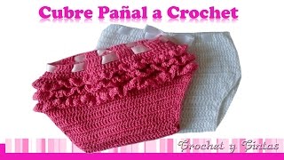 Cubre pañal unisex tejido a crochet ganchillo [upl. by Dhumma]