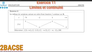 Exercice 11  Limage dun intervalle par une fonction Série 1 Limites et continuité2BACSE [upl. by Margarette]