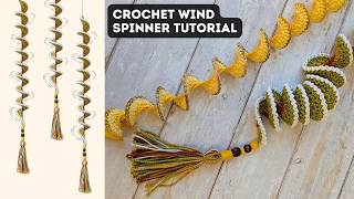 Easy Crochet Wind Spinner Tutorial  My first time crocheting one IM OBSESSED  Brunaticality [upl. by Stanway]