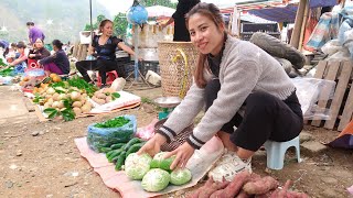 FULLVIDEO 30day  harvest cucumbers tomatoes cabbage sweet potatoes yams to market to sell [upl. by Ytsanyd]