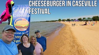 Our First Festival Cheeseburger in Caseville Tribute to Jimmy Buffett Eating Contest amp Parade 2022 [upl. by Faline]