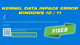 Fix Kernel Data Inpage Blue Screen Error In Windows 10 11 [upl. by Karil665]