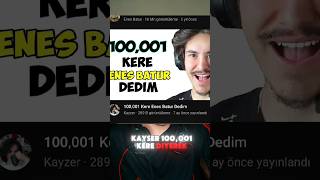 quotYorumlarla Enes Batur Rekorunu Kırıyoruz Enes Batur 100k ChallengequotEnesBaturYouTubeShortsfyp [upl. by Ahsinor]