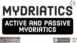 Pharmacology of Mydriatics  Active and Passive Mydriasis [upl. by Shatzer]