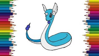 How to draw dragonair from pokemon  Pokemon drawing [upl. by Jollenta]