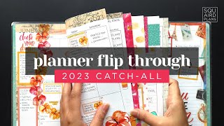 PLANNER FLIP THROUGH 2023  A Full Year of Completed Horizontal CatchAll Planner Spreads [upl. by Guthry]