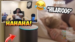 Hamlinz Reacts To Amazon Echo Hamlinz Edition Funny [upl. by Edyaj]