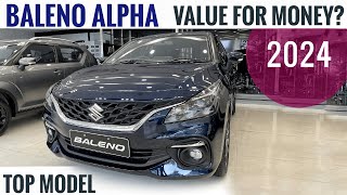 Maruti Baleno Alpha 2024 New Model  Worth It   New Baleno Top Model 2024  Baleno 2024 New Model [upl. by Bard]