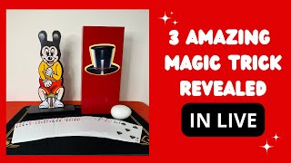 3 AMAZING MAGIC TRICKS REVEALED IN LIVE 🎩🪄 magic tricks magictricksvideos tutorial [upl. by Reniar]