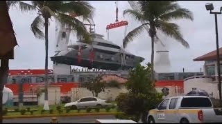 Superyacht accident  Falling from crane [upl. by Barth]