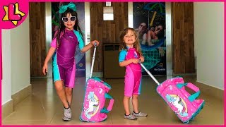 VLOG DA MINHA VIAGEM DE FÉRIAS PARA O PARQUE AQUÁTICO  Jéssica Godar e Laurinha e Helena [upl. by Dumah]