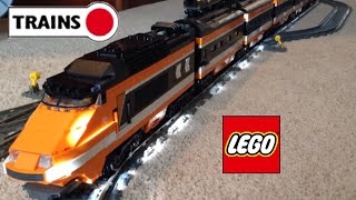 LEGO 10233 Horizon Express TGV Train With Power Functions  2 sets running together [upl. by Meuser]