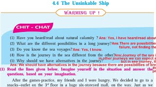 44 The Unsinkable Ship Warming Up ChitChat 8th Class English Subject Page No 90 by Zameer Sir [upl. by Eihcir]