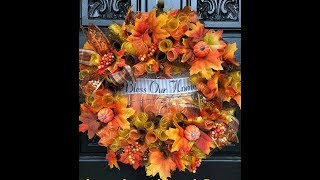 How to make a Dollar tree fall wreath made with rolls [upl. by Kere]