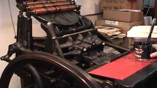 Ian Robertson  Printing Press Demonstration [upl. by Celka]