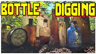 💥 2024 Bottle Digging Dump Digging 61 💥 Digging For Historical Bottles In A Deep Hillside Cavern © [upl. by Grane]