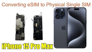 iPhone 15 Pro Max  Converting eSIM to Physical Single SIM esim iphone15 iphone15promax [upl. by Yug]