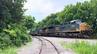 CSX AC44CW 566 w Nice Crew Leads Manifest M58220 on 52224 [upl. by Chavez979]