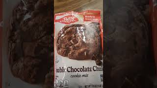 Betty Crockers Double Chocolate Chunk Cookie Mix [upl. by Ynaffyt]