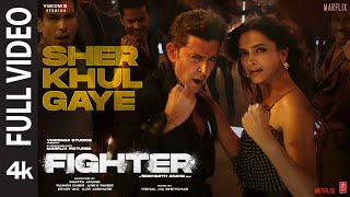 FIGHTER Sher Khul Gaye Full Video Hrithik Deepika VishalSheykhar Benny Shilpa Kumaar [upl. by Maloy599]