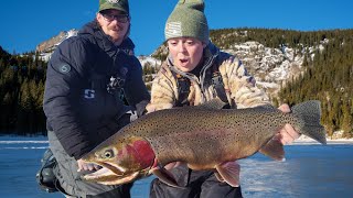 Early Ice Fishing for my Biggest Trout Ever [upl. by Otnicaj]