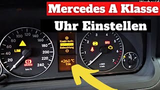 Mercedes A KLASSE Uhr einstellen  W169  ANLEITUNG  DIY [upl. by Thomey]