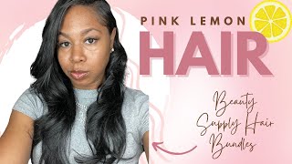 Pink Lemon Hair Review Beauty Supply Hair  14  16 and 18 inch Bundles [upl. by Dimitris401]