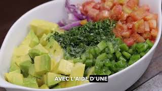 Recette de Salade dAvocat  Avocat Frais et Délicieux en Cubes [upl. by Kylah876]